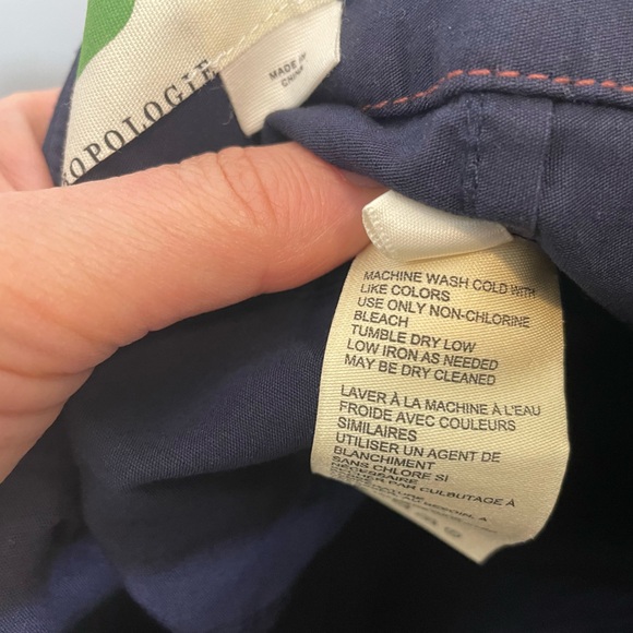 NWT Anthropologie Wide Leg Trousers Navy Size 32 - Picture 14 of 15